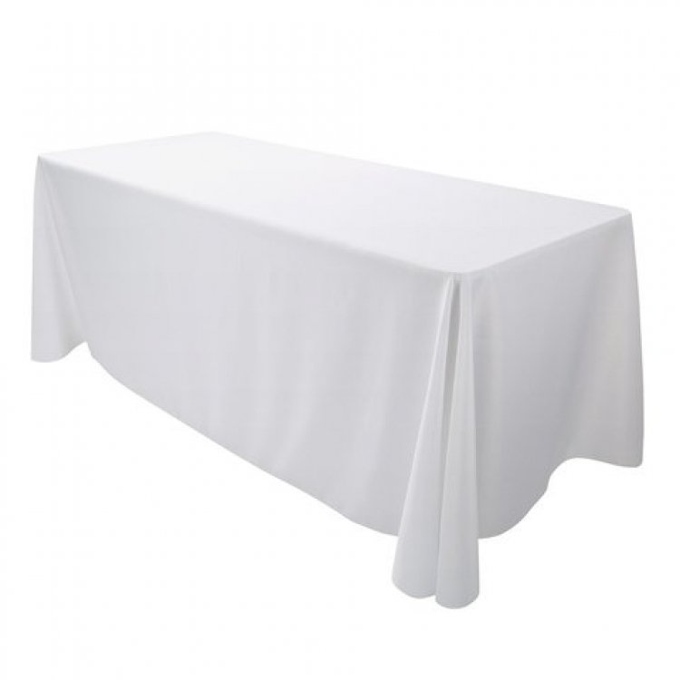 8ft White Table Linen