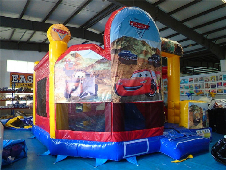 Bounce House with Slide Cars Combo