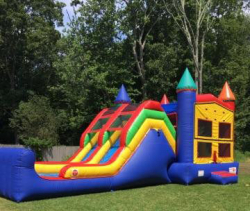 Bounce House with Dual Lane Slide Combo