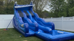 18' Dual Lane Dolphin Water slide with Pool