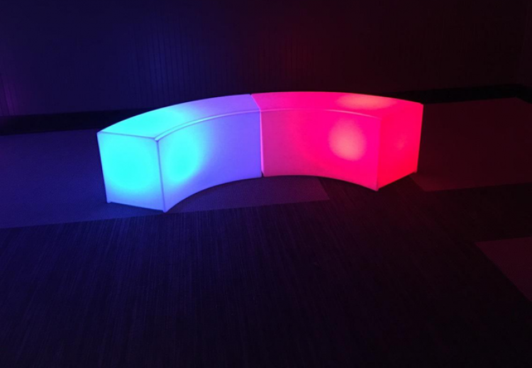 LED Curved Bench