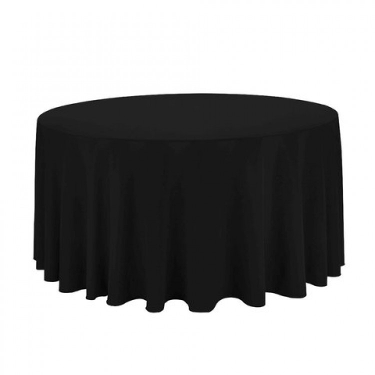 Black 60 round  Table Linen